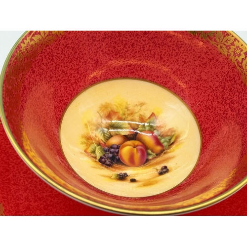 293 - Aynsley Orchard Gold Cabinet Cup and Saucer.