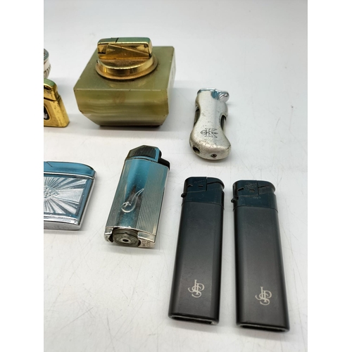 32 - Collection of Table Lighters and Lighters including Onyx.