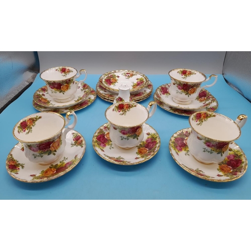 537 - Collection of Royal Albert 'Old Country Roses' Items to include Trios (2), Coffee Cups and Saucers.