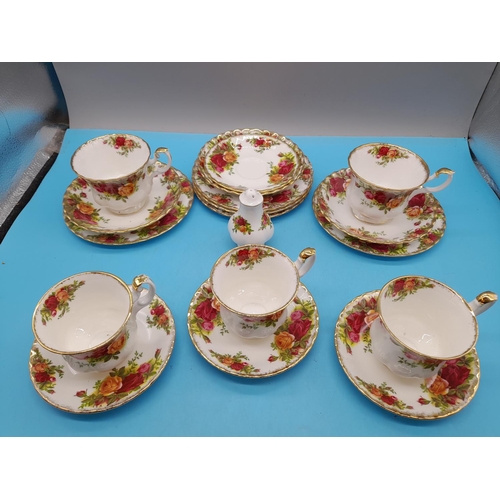 537 - Collection of Royal Albert 'Old Country Roses' Items to include Trios (2), Coffee Cups and Saucers.