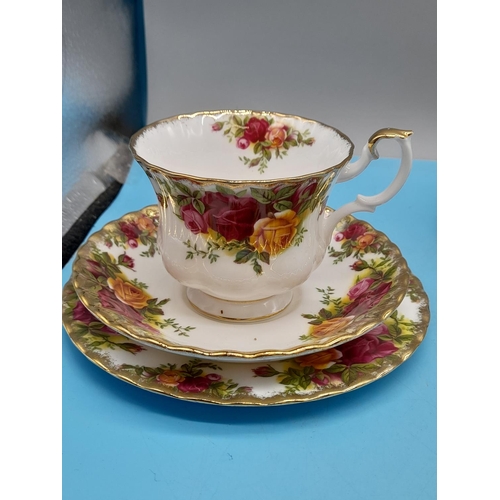 537 - Collection of Royal Albert 'Old Country Roses' Items to include Trios (2), Coffee Cups and Saucers.