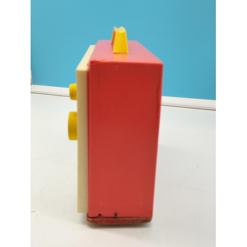 60 - Vintage Fisher Price Moving Screen Musical Wind Up Toy. 22cm High, 25cm x 9cm.