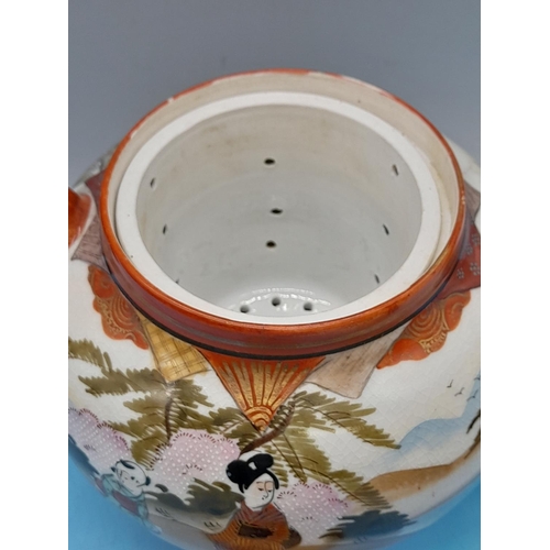 95 - Japanese Meiji Period Hand Painted Eggshell Porcelain Part Tea Set.