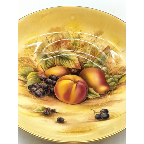 129 - Aynsley 'Orchard Gold' Centrepiece Bowl (8cm high x 27cm diameter) plus 16cm 'Pembroke' Vase.