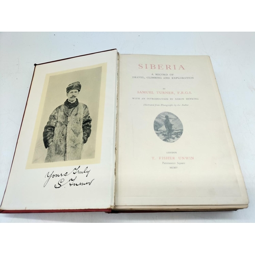 137 - Hardback First Edition 'Siberia: A Record of Travel. Climbing and Exploration' by Samuel Turner, Pub... 