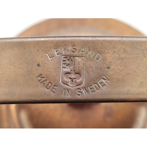 14 - Leksand Swedish Hand Beaten Copper Kettle. 21cm High x 22cm.