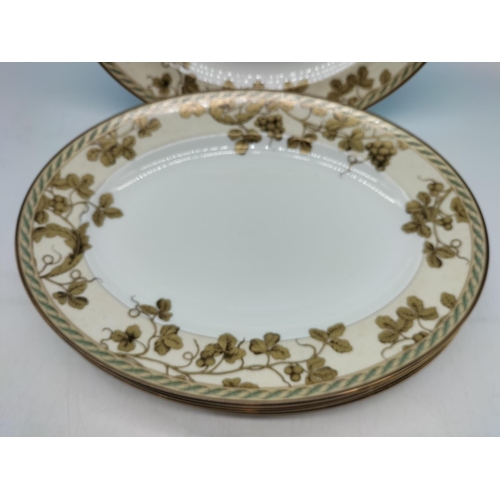 16 - 6 x New Wedgwood 'Golden Bird' Pattern Oval Steak Platters. 36cm x 28cm.