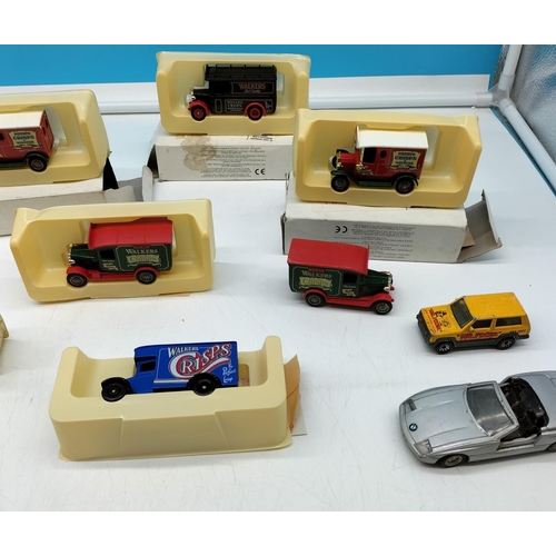 175A - Collection of Die Cast Vehicles to Incl. Walkers Crisps