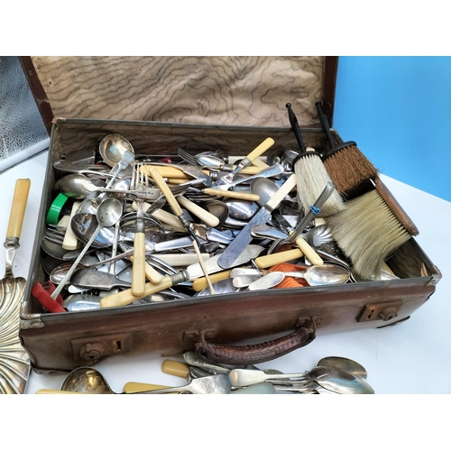 188 - Suitcase containing Vintage Cutlery.