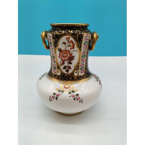 2 - 19th Century Wedgwood Porcelain 21cm Vase in the 'Black Imari' Pattern. c1878-1900.