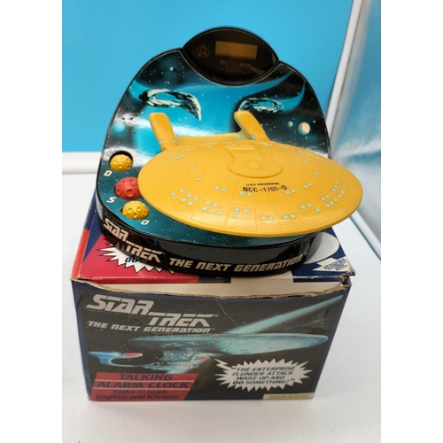 258 - Classic 1996 'Star Trek' Phaser in Original Box plus Wesco 'Star Trek Next Generation' Talking Alarm... 