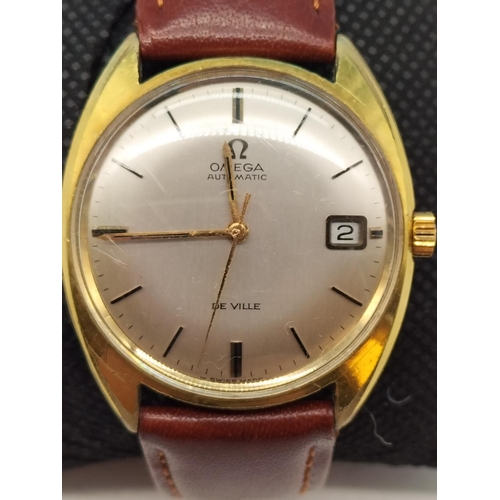 266 - Gent's Omega De Ville Automatic Wristwatch with Leather Strap W/O. In an Omega Box.