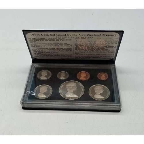 37 - 1975 New Zealand 7 Piece Proof Coin Set.