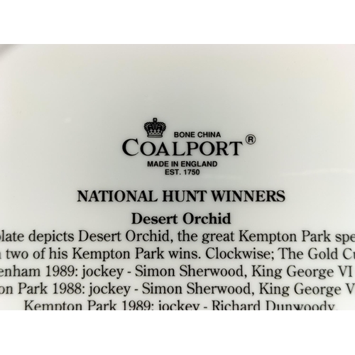 397 - Coalport Limited Edition National Hunt Winner 'Desert Orchid' Collectors Plate. 27.5cm Diameter.