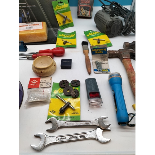 403 - Box of Mixed Tools, Sandpapers, etc.