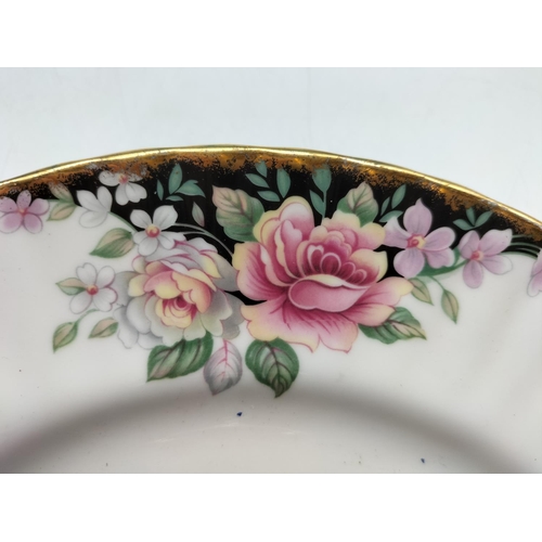 413 - Collection of Royal Albert China to include 'Concerto' Cake Plate, 'Prairie Rose' Cups (6), 'Poinset... 