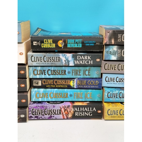 444 - Box of Clive Cussler Paperback Books.