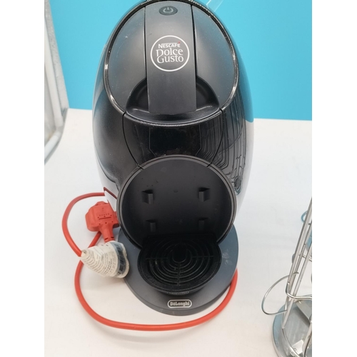 490 - Nescafe Dolce Gusto Coffee Machine plus 2 x Pod Stands.