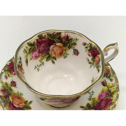 51 - Royal Albert Avon Shape Cup and Saucer in the 'Old Country Roses' Pattern.