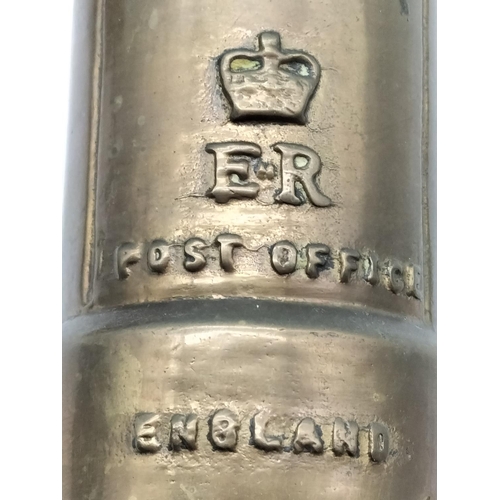 57 - Queen Elizabeth II 17cm Brass Money Post Box.