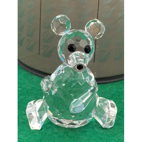 59 - Unmarked Swarovski Crystal Teddy Bear. Boxed.