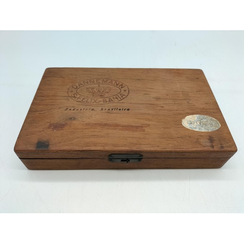 603 - Large Quantity of Early George and Elizabeth Stamps in a Vintage Medias Coronas De Luxo Cigar Box.