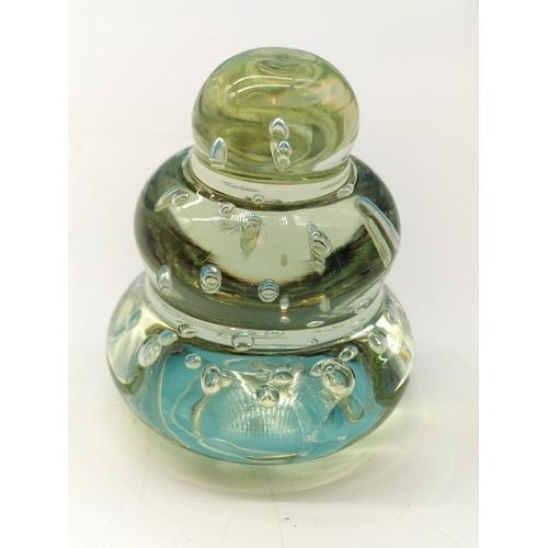 67 - Glass Paperweights (2) to include CG Scotland and a Dump Paperweight. Tallest 10cm.