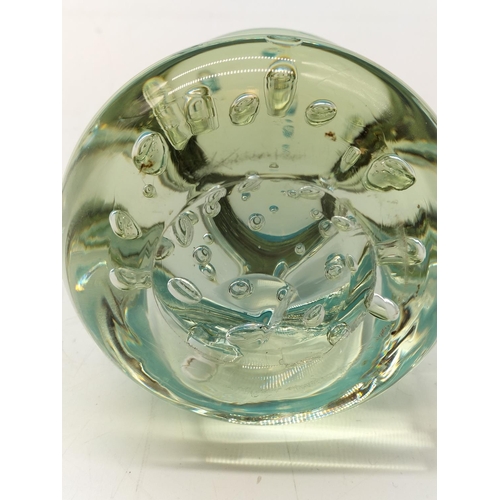 67 - Glass Paperweights (2) to include CG Scotland and a Dump Paperweight. Tallest 10cm.