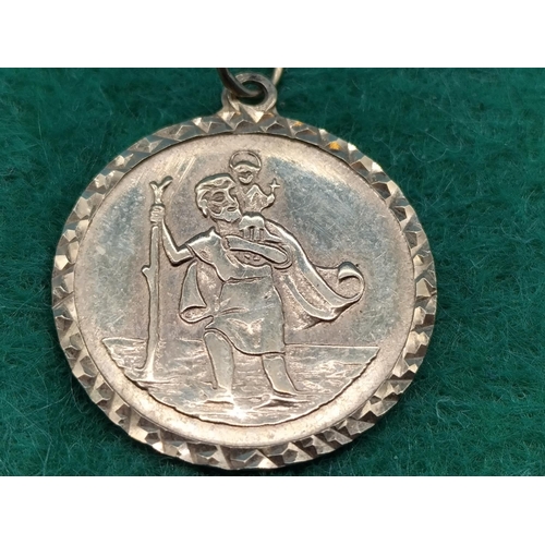 89 - 9ct Gold Chain with St Christopher Pendant. 1.6 Grams.