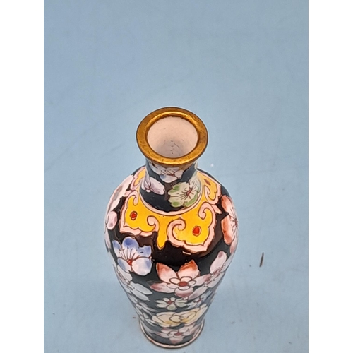 213 - Chinese Hand Painted on Enamel 8cm Snuff Bottle.