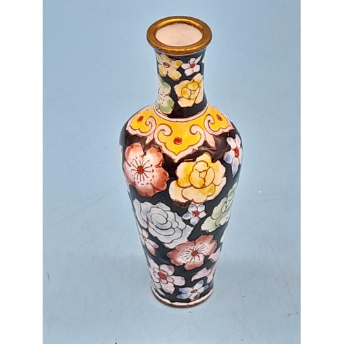 213 - Chinese Hand Painted on Enamel 8cm Snuff Bottle.