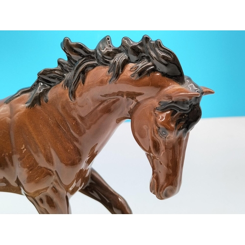 100A - Royal Doulton Horse on Plinth Figure 'The Winner'. Seconds Quality. 20cm High, 30cm Long.