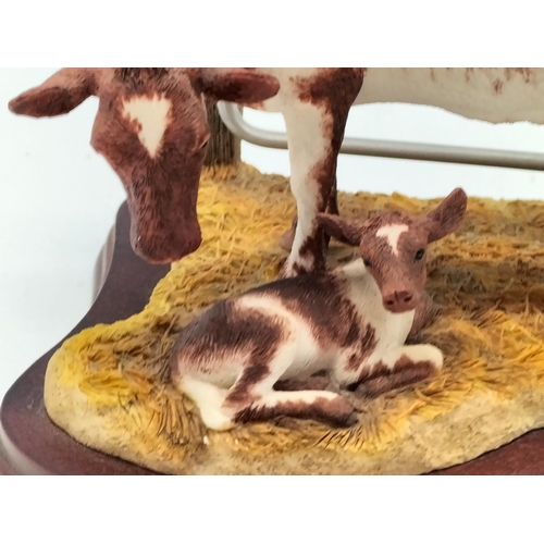 115A - Border Fine Arts James Herriott Studio Collection 13cm Figure 'Clover's New Calf' A6519.