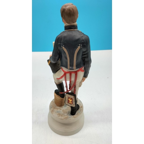 119 - Rare Coalport Limited Edition 68/1000 25cm Hand Painted Figure 'Officer of the 18th Hussars, to Comm... 