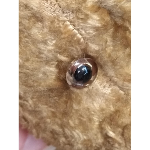 160G - Vintage Straw Filled Jointed Teddy Bears (2). Tallest being 35cm.