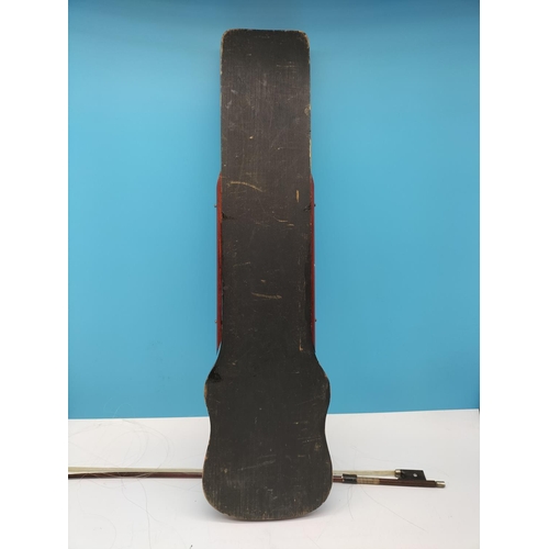 160H - Hawaiian Art Violin Co (New Jersey) Ukelin and Bow. 70cm Long.