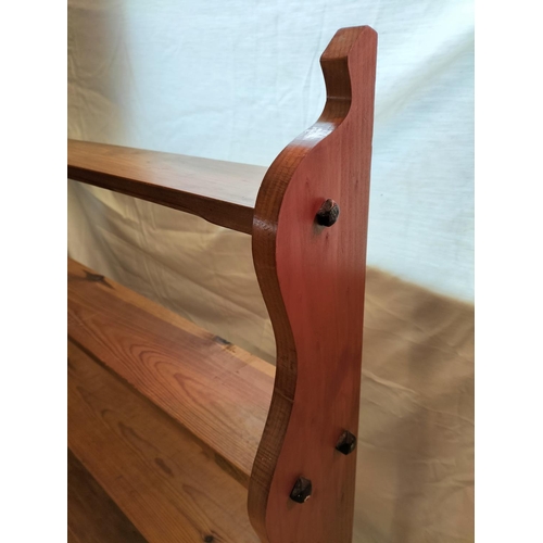 179 - Free Standing 5 Shelf Unit with Graduated Depth Shelves. 127cm high, 94cm long, largest shelf depth ... 