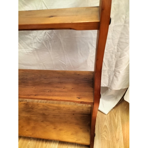 179 - Free Standing 5 Shelf Unit with Graduated Depth Shelves. 127cm high, 94cm long, largest shelf depth ... 