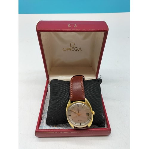 266 - Gent's Omega De Ville Automatic Wristwatch with Leather Strap W/O. In an Omega Box.