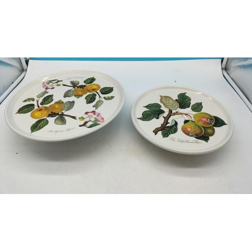 282 - Portmeirion Cake Stands (2). Largest 9cm High, 31cm Diameter.