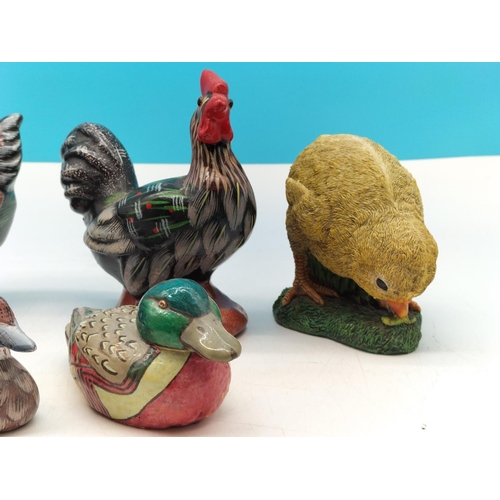 369 - Collection of Pottery and Resin Bird Figures.