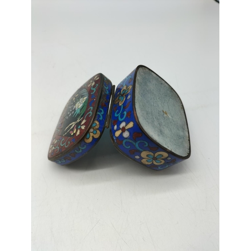 428 - 19th Century Cloisonne Box. 5cm High, 9cm x 7cm.