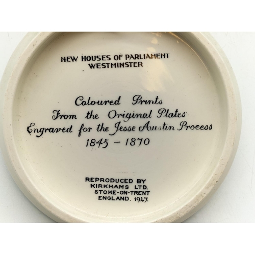 533 - Kirkhams Ltd 1947 Reproduced 'New Houses of Parliament, Westminster' Pot Lid. To Reverse - 'Coloured... 