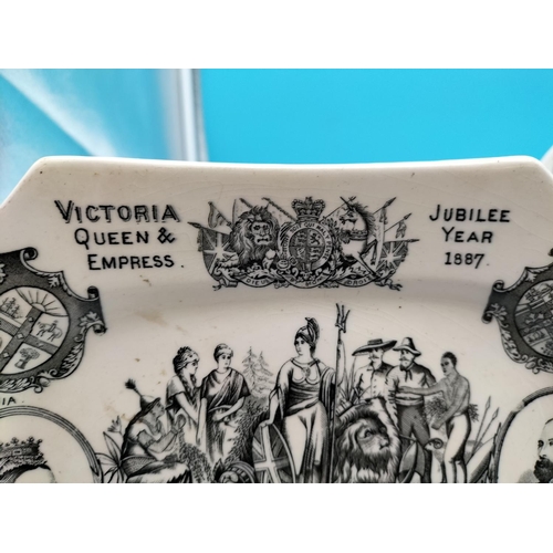 546 - Commemorative 26.5cm Plates (2) - Victorian Jubilee Year 1887 plus Mayor and Mayoress of Worcester 1... 