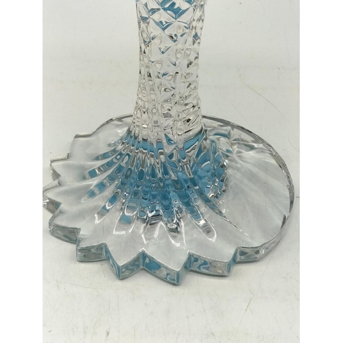 70A - Waterford Crystal Sea Jewel Candlestick. 25.5cm Tall.