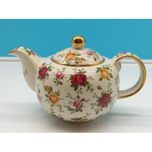 18 - Royal Albert Classic IV 'Old Country Roses' Teapot. Seconds Quality. 15cm High x 23cm Spout to Handl... 