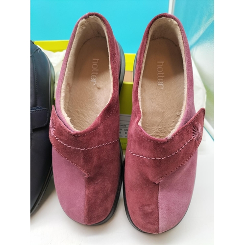 3 Pairs of 'Hotter' Ladies Shoes. Size 6 and 6.5. Boxed.