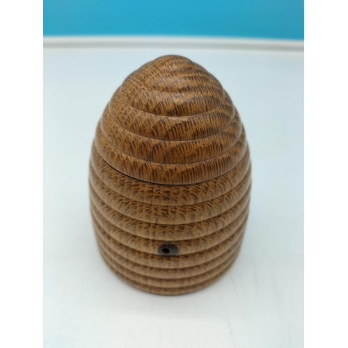 24 - Wooden 10cm String Dispenser in the Shape of a Beehive.