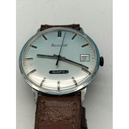 Men's Quartz Accurist and Aviator Watches. Both require Batteries.