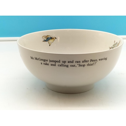 317 - Wedgwood Beatrix Potter 'Peter Rabbit' Large Bowl. 9.5cm High, 20.5cm Diameter.